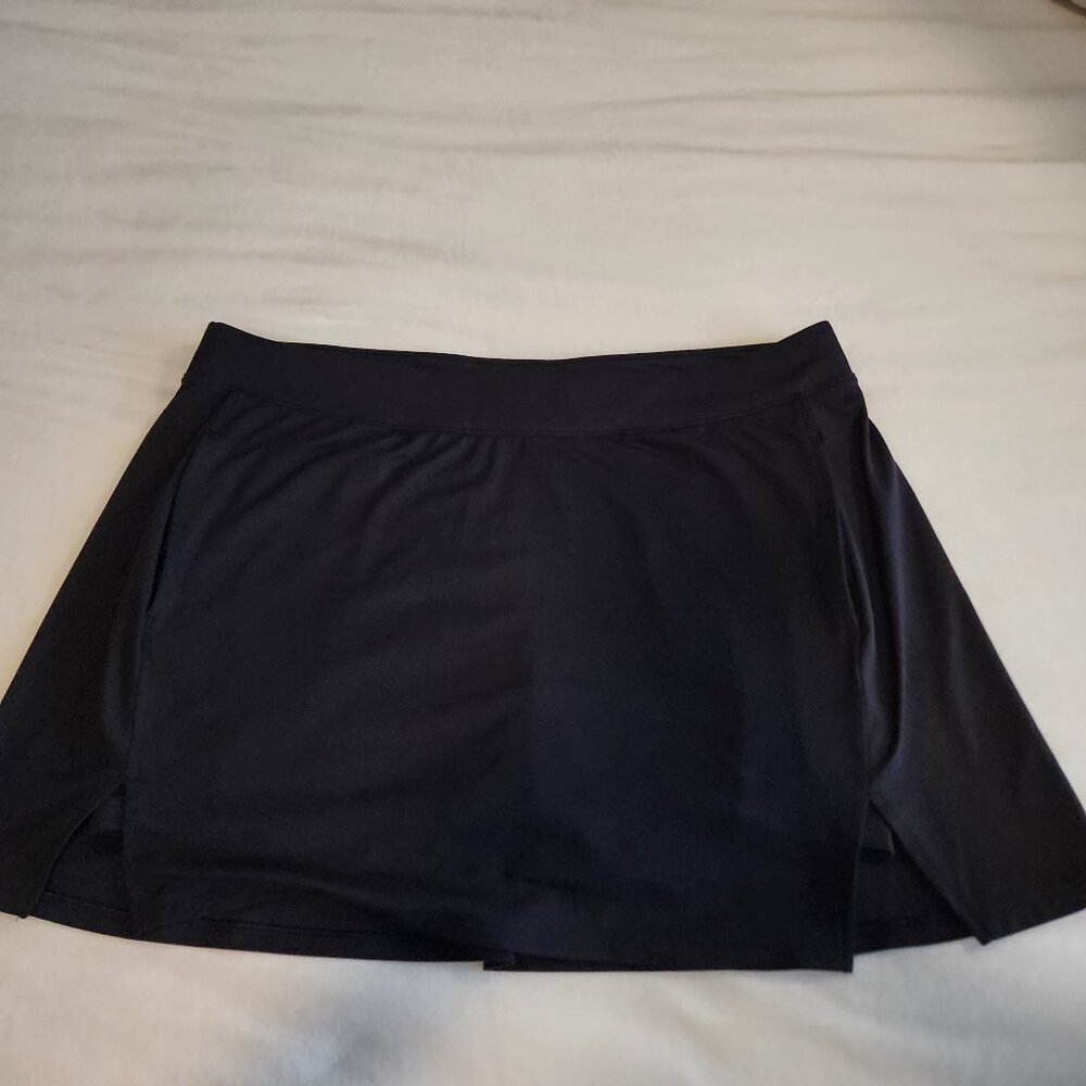 All In Motion Black Woven Active Skort XL - Tennis Pickleball Golf